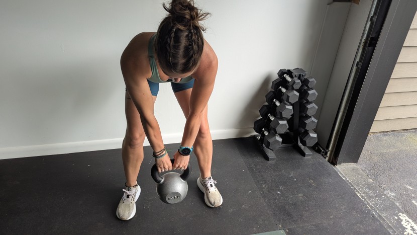 garmin forerunner 265 - the forerunner is on the larger side, but we didn't feel it impact...