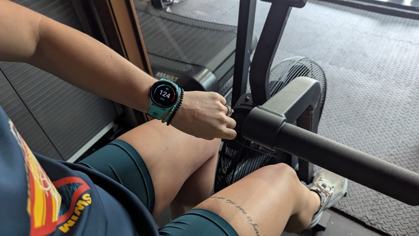 garmin forerunner 265 - we tested the heart rate tracking on runs and the air bike, a...
