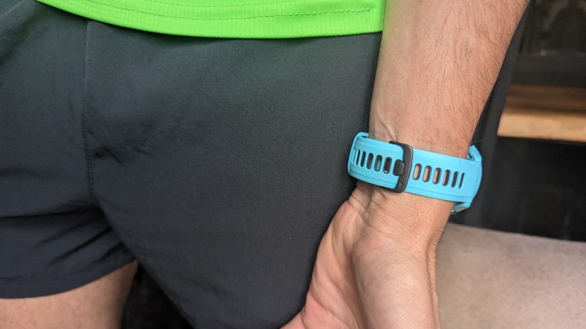 garmin forerunner 265 - the fully adjustable wrist strap helps create a custom and secure...