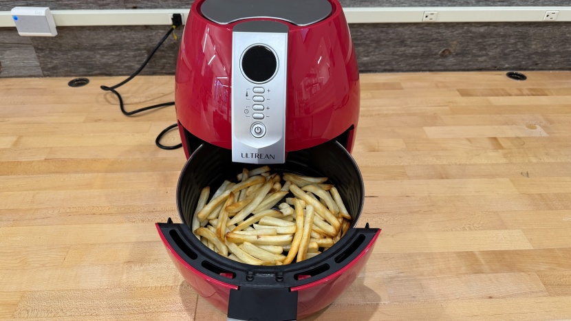 ultrean air fryer - the browning was not perfectly even, but overall crispiness and...