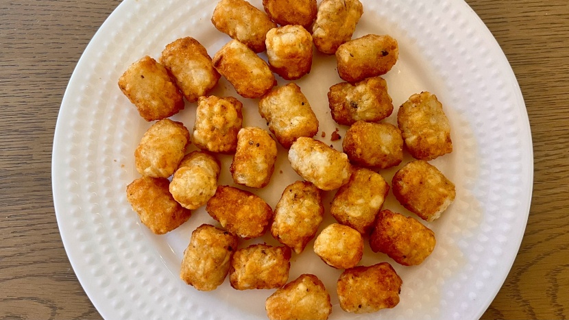 chefman compact - these savory tater tots had a nice, soft interior and crisp, crunchy...