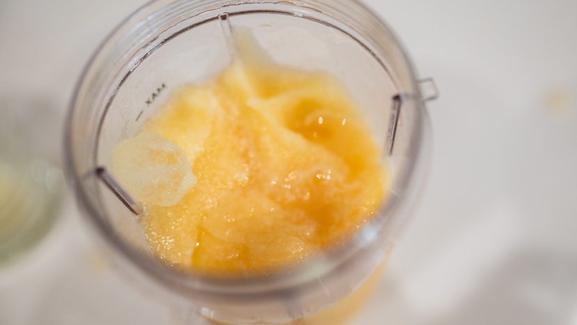 nutribullet magic bullet - you can see that the ice is generally broken down and smooth, except...