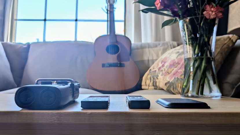 the zoom h5 is bulky while the sony icdux570, evistr 128gb voice...