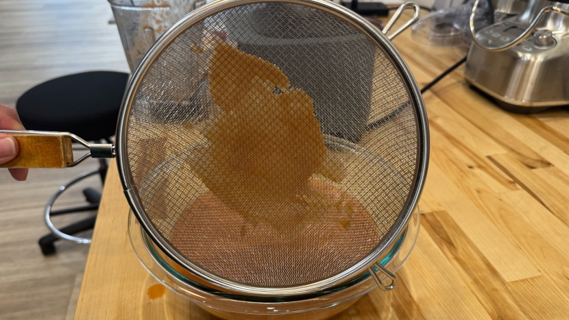 blender - after pouring through a sieve, it&#039;s plain to see that the vitamix...
