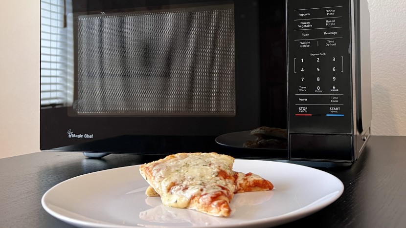 my reheated pizza was perfectly melted and the crust was tasty...