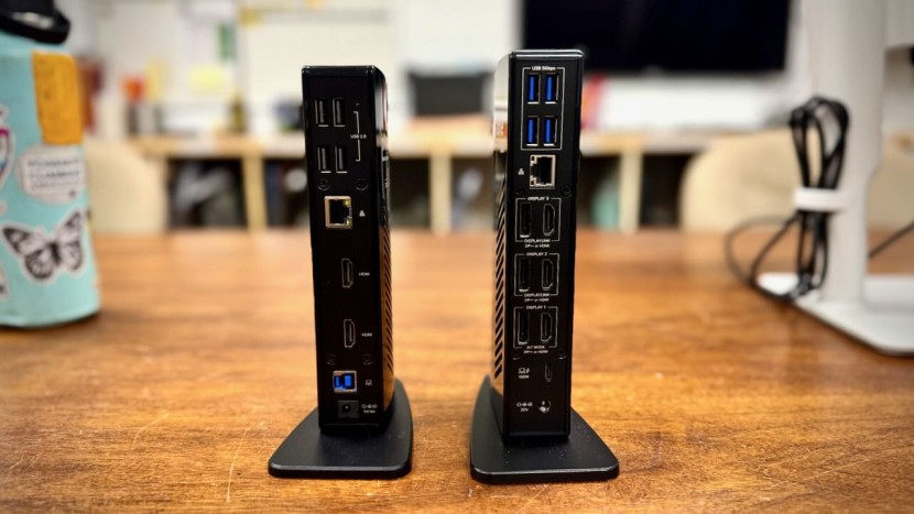 laptop docking station - the vertical towers such as the plugable devices pictured above...