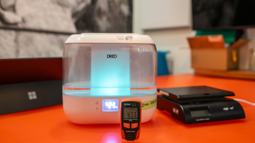 humidifier - weighing the dreo h311s and recording the humidity increase after an...