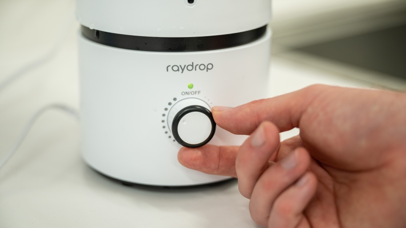 humidifier - the simple-to-use raydrop has a dial to adjust the humidity level...