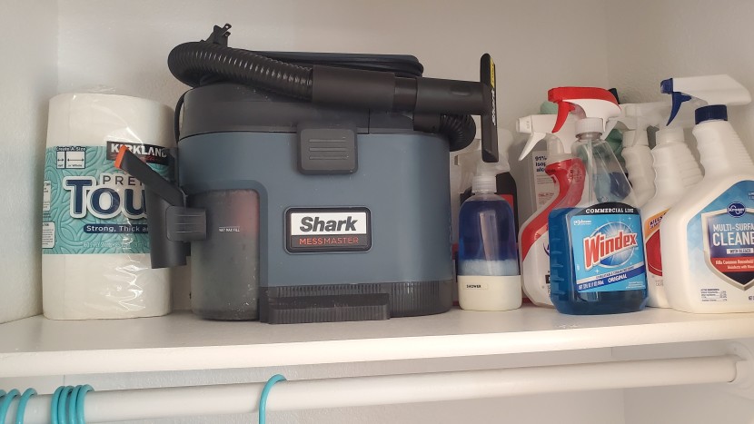 shark messmaster - the messmaster fits easily onto a closet shelf.