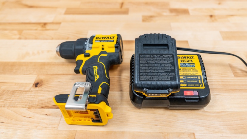 dewalt 20v max brushless 1/2 in. cordless compact drill driver dcd793b - including its battery charger with status lights, we found a long...