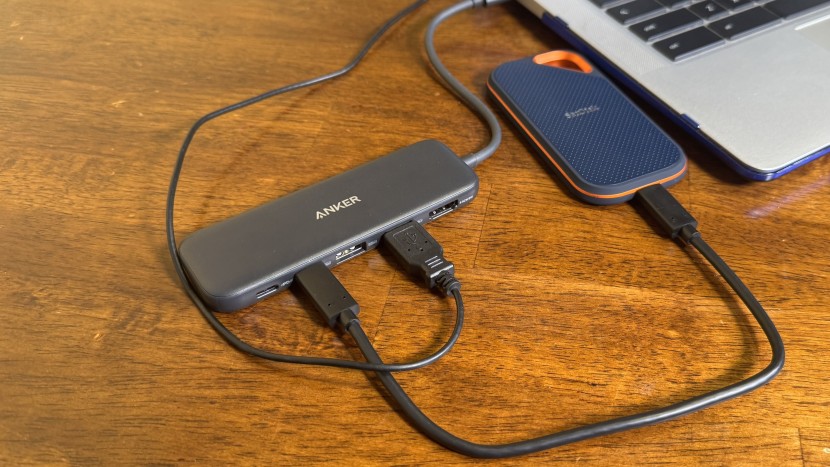 unlike many inexpensive hubs, this anker model 332 5-in-1 usb-c...