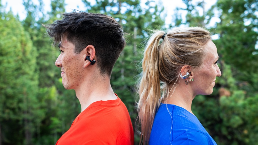 running headphones - clip-on earbuds provide a stable fit and exceptional awarness of the...