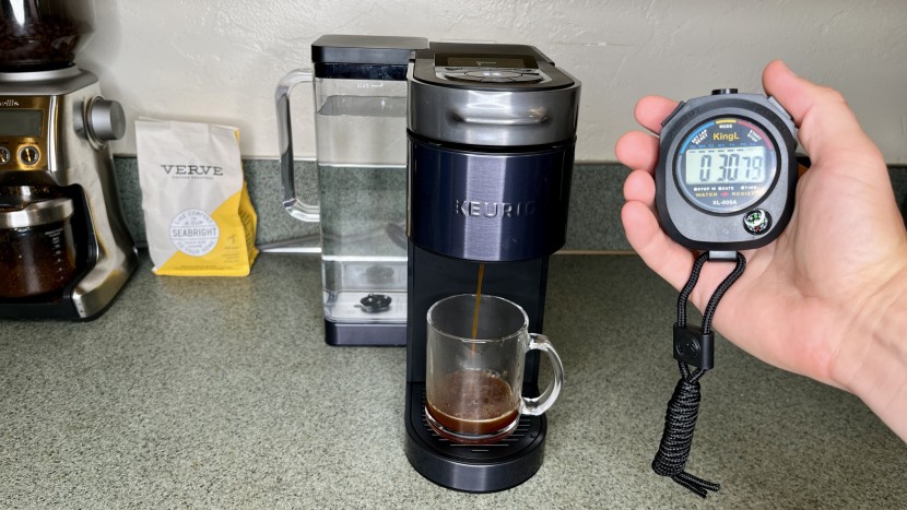 the keurig k-supreme plus smart put up some impressive brew speed...