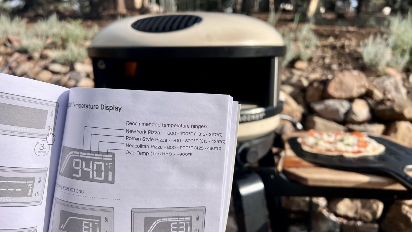 gozney arc - we liked that the manual includes recommended temperatures for...