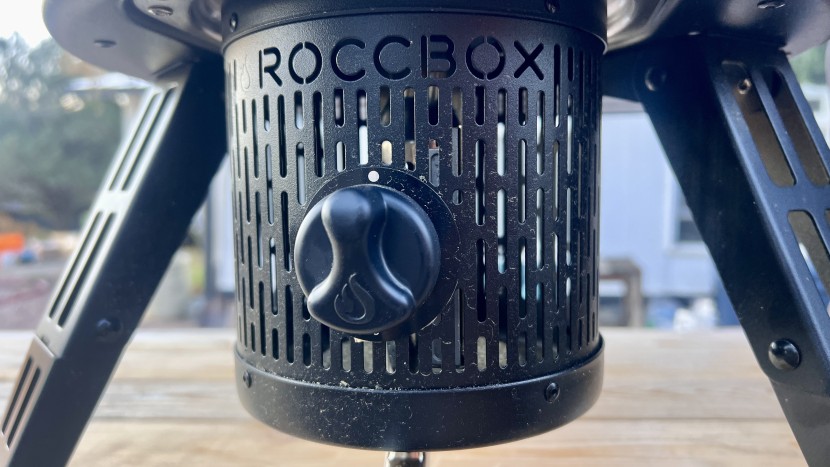 gozney roccbox - the temperature control is on the back of the pizza oven, which can...