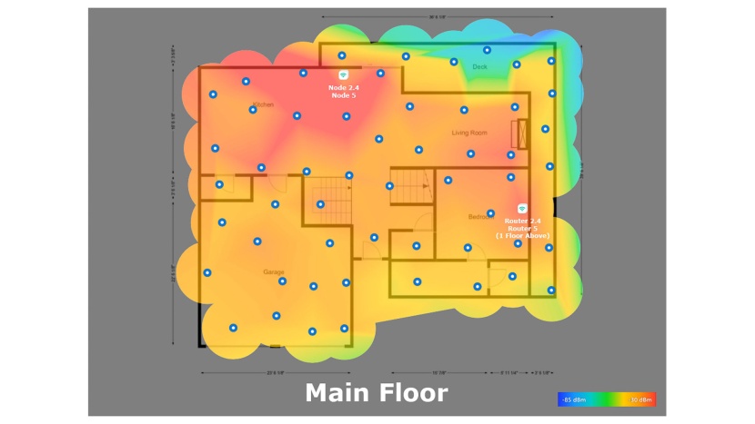 we noticed some weaker signals outside on the deck, though this is...