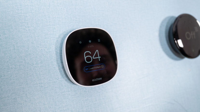 ecobee smart essential - the ecobee smart thermostat essential has a modern look with an...