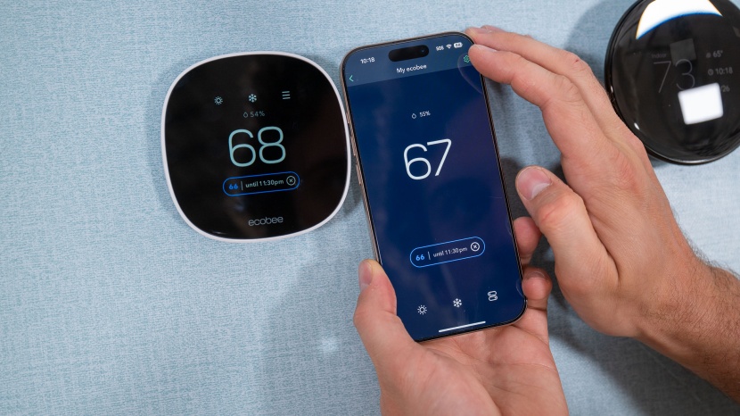 ecobee smart essential - the temperature accuracy on the app is slightly off, but not by much.