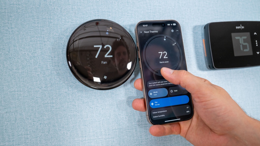 google nest learning 4th gen - you can adjust the temperature at the nest learning thermostat unit...