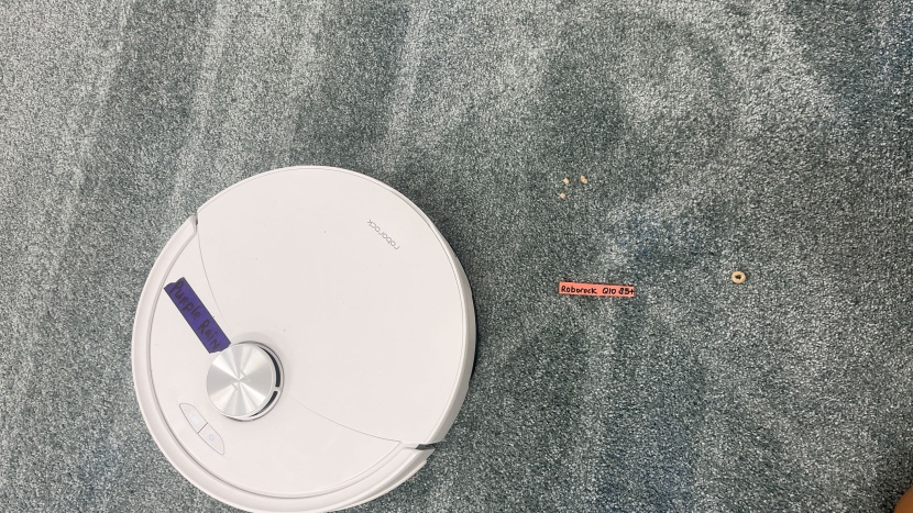 the roborock q10 s5+ left behind a crumb or two during testing.