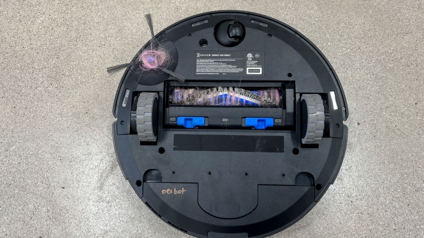 the ecovacs deebot n20 pro had some hair wrapped around it, but not...