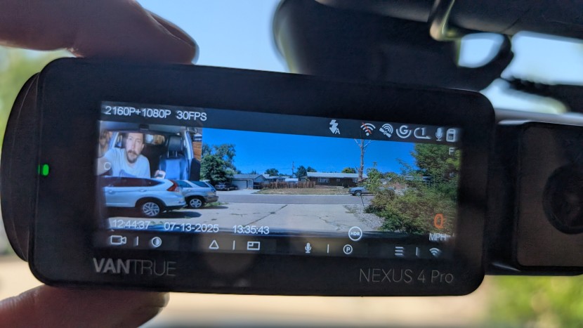 vantrue n4 pro dual - navigation of the physical unit is straightforward, despite the...