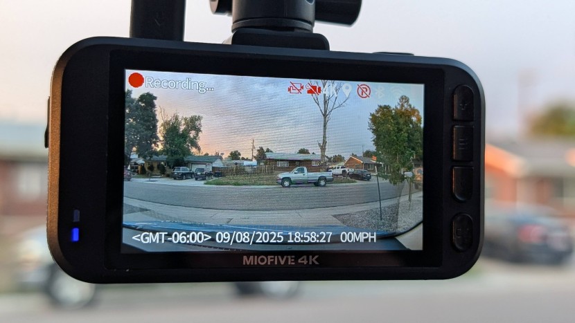 dash cam - the miofive s1 has an excellent lcd screen, and an easy to use...