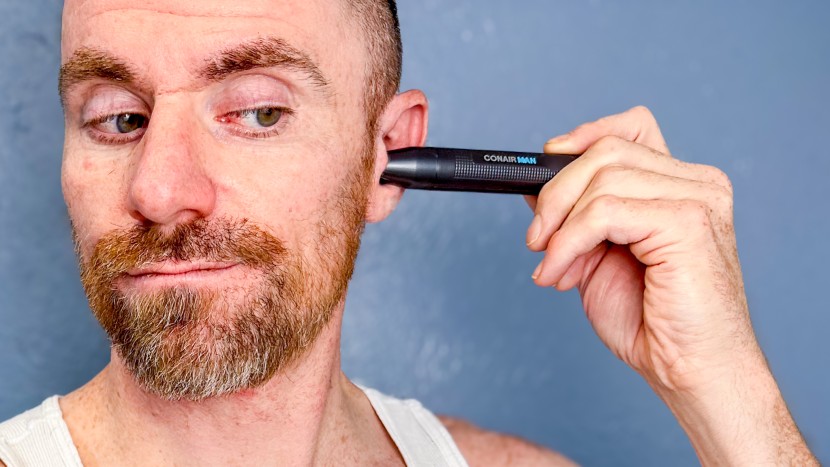 the conairman lithium-powered cordless trimmer rotary head can be...