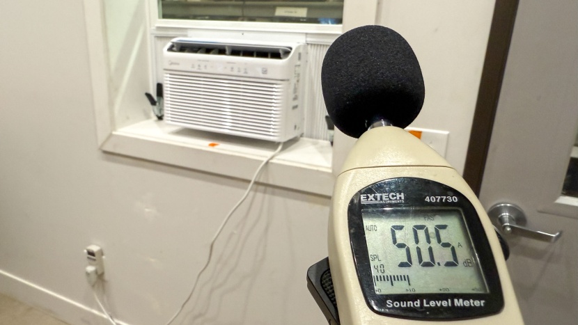 midea smart maw08hv1cwt - to put this low 50.5 dba reading in perspective, we could easily...