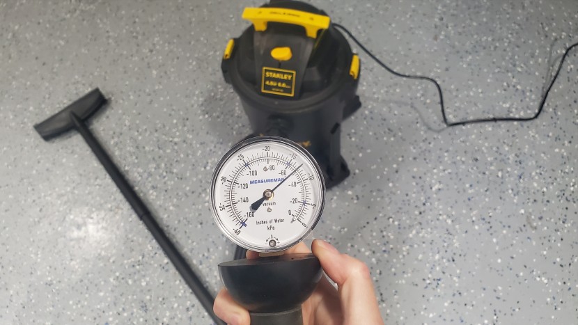 stanley 6-gallon - the stanley has the highest suction power of any shop vac under 10...