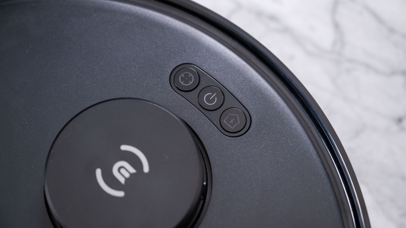 ecovacs deebot n20 pro - the deebot n20 pro has three simple buttons to control the vacuum...