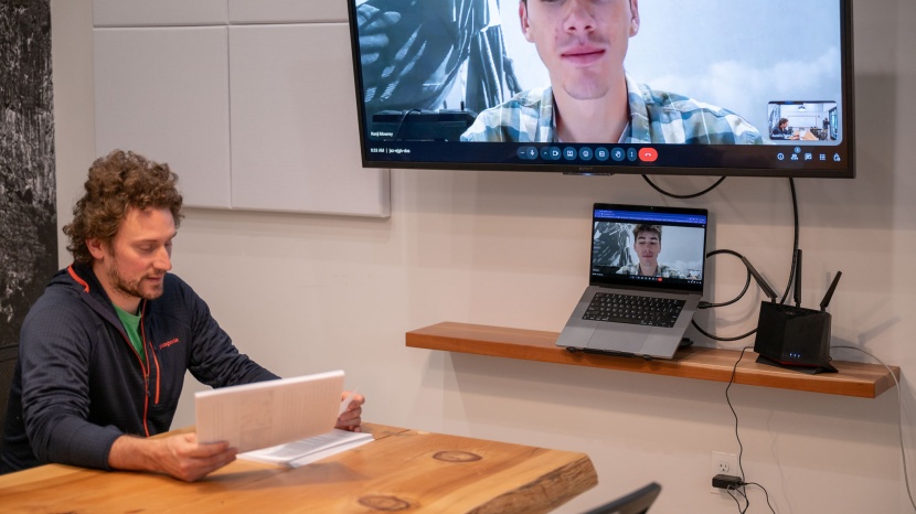 asus rt-ax86u pro ax5700 dual band wifi 6 - we tested video call capability at short and long range, and we were...