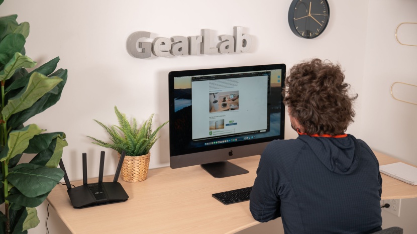 asus rt-be58u be3600 wifi 7 - we measured near-gigabit speeds within 10 ft. of the router, giving...