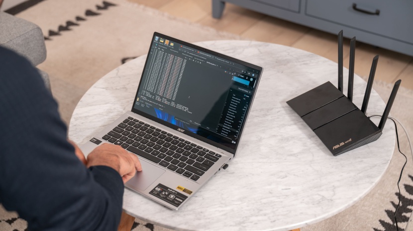 asus rt-ax1800s dual band wifi 6 - using specialized network monitoring software, we were able to...