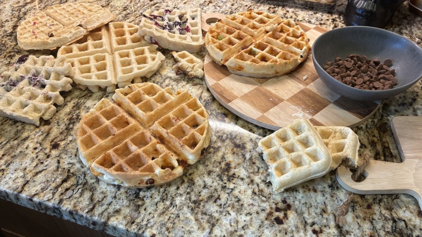 plenty of waffles were consumed, with no complaint, during the...