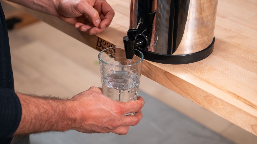 travel berkey - we wouldn't put it on par with bottled water, but the filtered water...