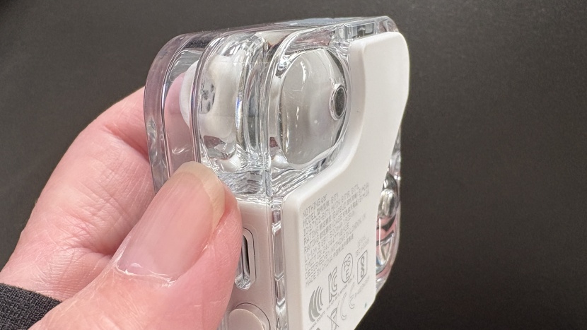 the nothing ear case isn't smooth, and the bump outs make it easier...