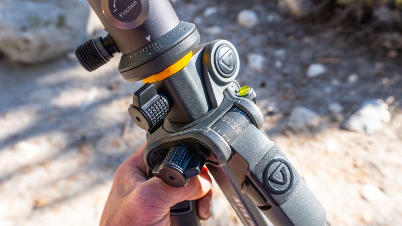 this isn't a light tripod, but it has inspiring leg locks and the...