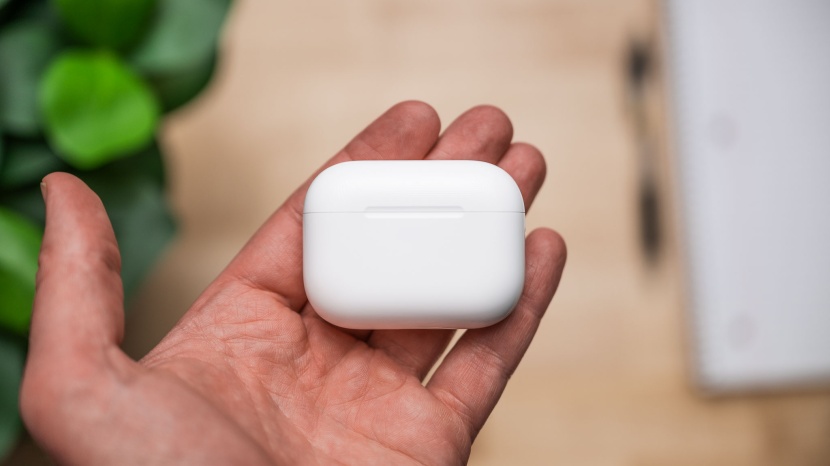apple airpods pro 3 - the pro 3 case is small, sleek, and lacks a visible pairing button;...