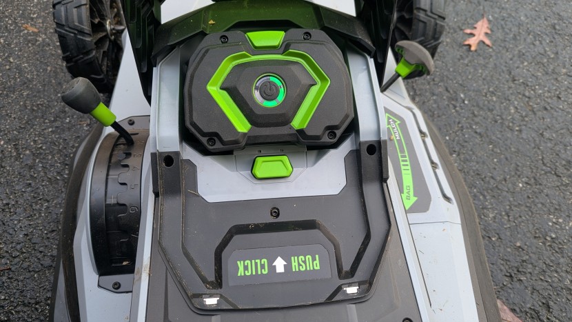 ego power+ 1000 lm2236sp - the massive 10ah battery has more than enough juice to mow most...