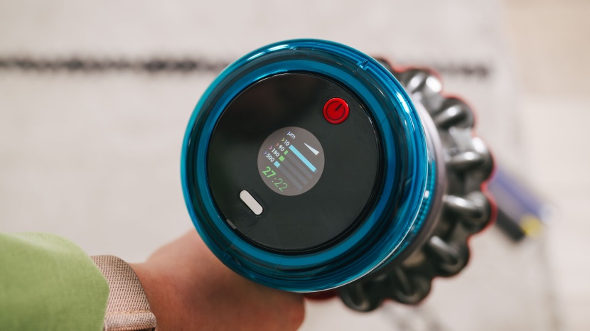 cordless stick vacuum - the dyson gen5outsize lets you know how long you have been vacuuming...