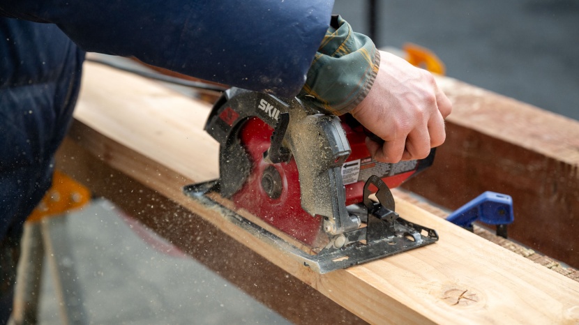 circular saw - although battery-powered saws can rip, we most often find that...