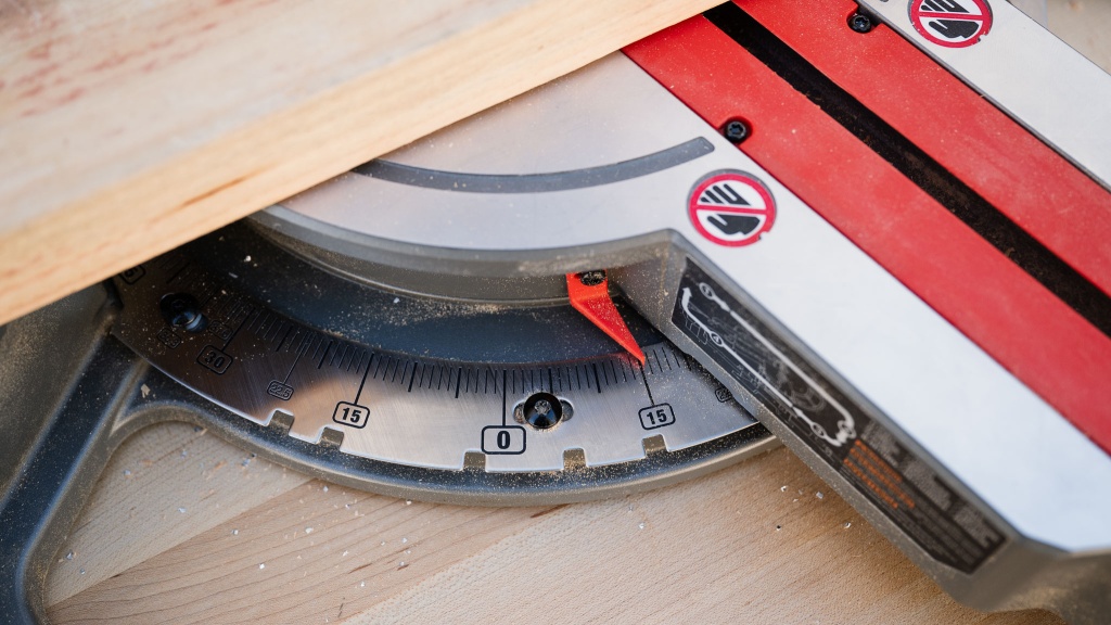 common miter angles are clearly marked on the base of the milwaukee...