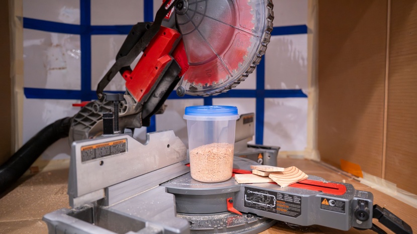 milwaukee m18 fuel 10-inch dual bevel sliding compound 2734-21 - after cutting through a 2"x4" a hundred times, we collected 2.25...