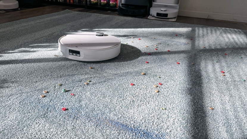 roborock qrevo curvx - almost all of our larger debris was cleaned up by the qrevo curvx.