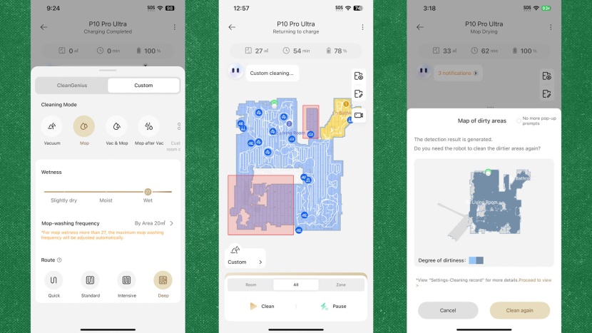 mova p10 pro ultra - the app offers robust control, including multi-floor mapping, no-go...