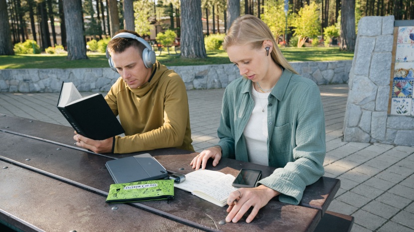 headphones - headphones help block out distractions and offer good sound quality...