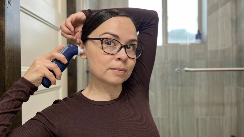 braun thermoscan 7+ connect - since you have to pull the ear back, this thermometer can be a...