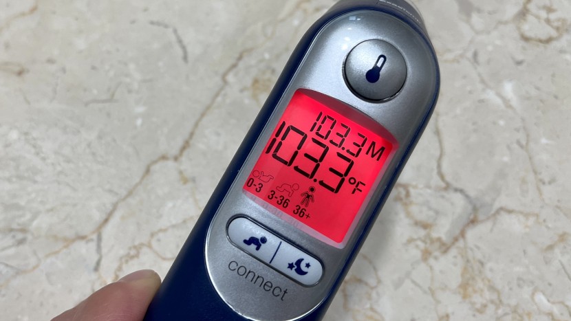 red means definite fever.