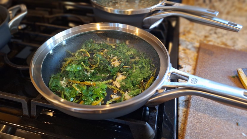 cookware set - calphalon&#039;s unique approach to lids helps to save space and allows...